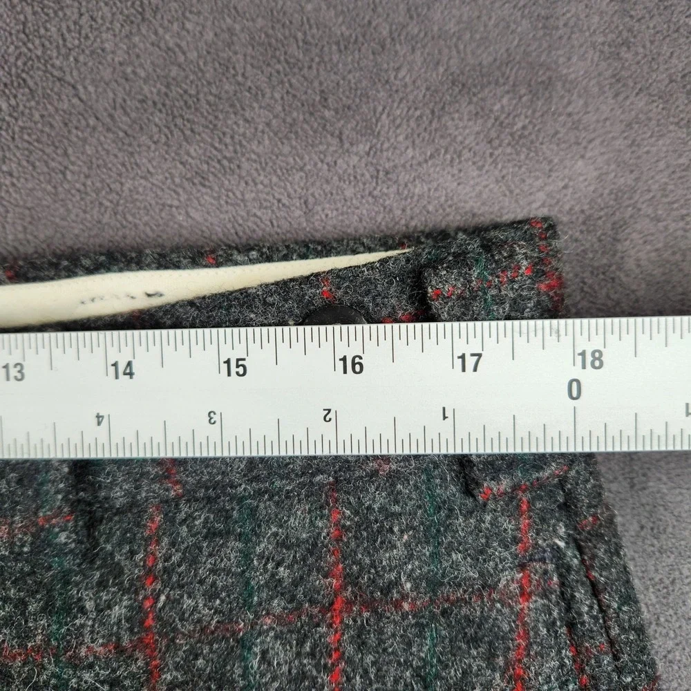 Vintage Woolrich Hunting Pants Mens 36 Gray Red Plaid Malone Heavy Wool USA Made - Picture 8 of 12